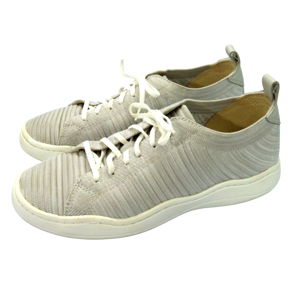 LUCKY BRAND Shannia WOMAN'S Gray Knit LACE-UP Low Top CASUAL Fashion Sneakers 6M - Picture 1 of 8